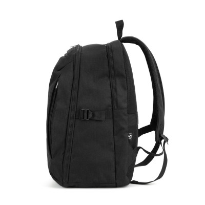 UDINE. Backpack with one full opening compartment in high density 300D recycled polyester 16